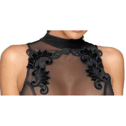 Noir Sheer And Wet-Look Sleeveless Dress | Sexy Dress | Noir Handmade | Bodyjoys