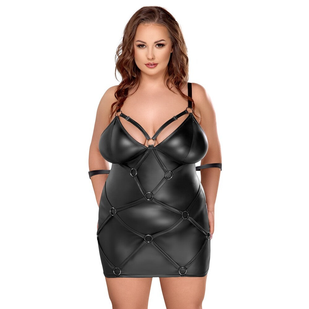 Cottelli Curves Bondage Plus-Size Dress Black | Fetish Dress | Cottelli Lingerie | Bodyjoys