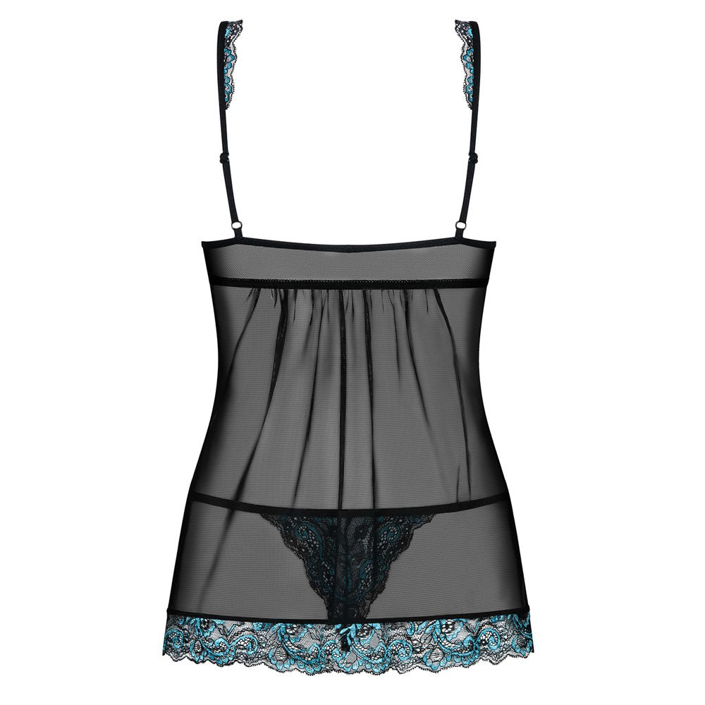 Obsessive Open Front Babydoll And String Black | Babydolls & Chemises | Obsessive Lingerie | Bodyjoys