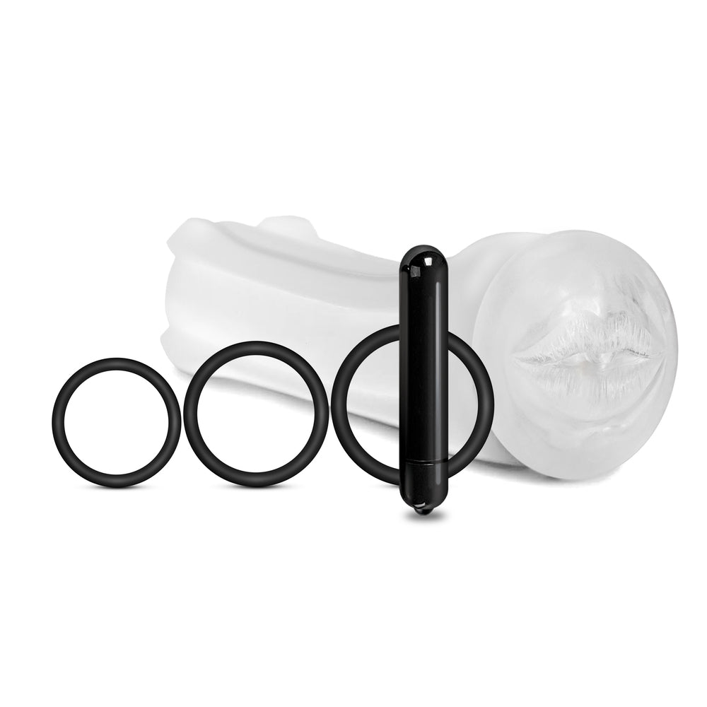 Happy Ending MSTR B8 Lip Service Vibrating Mouth Pack Stroker | Male Vibrator | Global Novelties | Bodyjoys