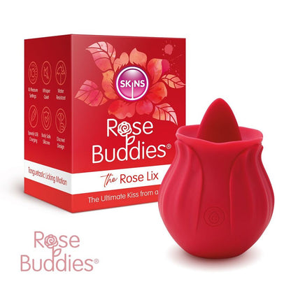 Skins Rose Buddies The Rose Lix Clitoral Massager Red | Clitoral Vibrator | Skins | Bodyjoys
