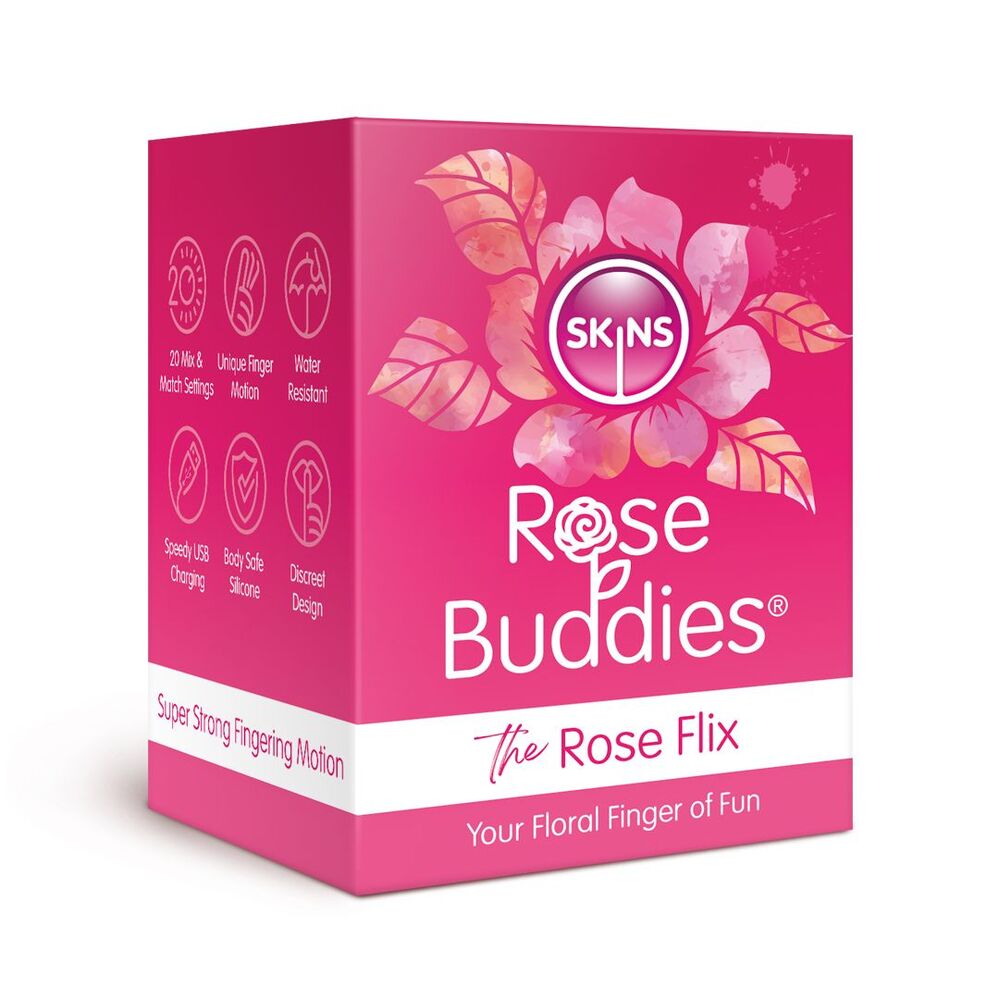 Skins Rose Buddies The Rose Flix Clitoral Massager Pink | Clitoral Vibrator | Skins | Bodyjoys