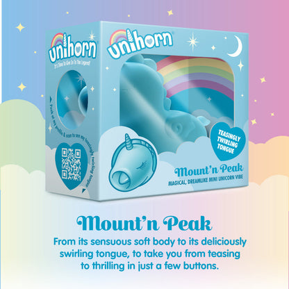 Unihorn Mount’n Peak Swirling Tongue Mini Unicorn Vibe | Clitoral Vibrator | Creative Conceptions | Bodyjoys