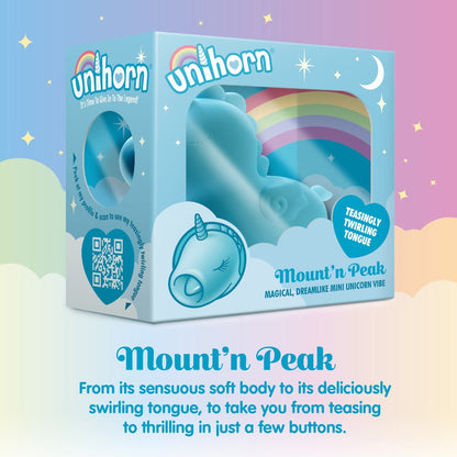 Unihorn Mount’n Peak Swirling Tongue Mini Unicorn Vibe | Clitoral Vibrator | Creative Conceptions | Bodyjoys