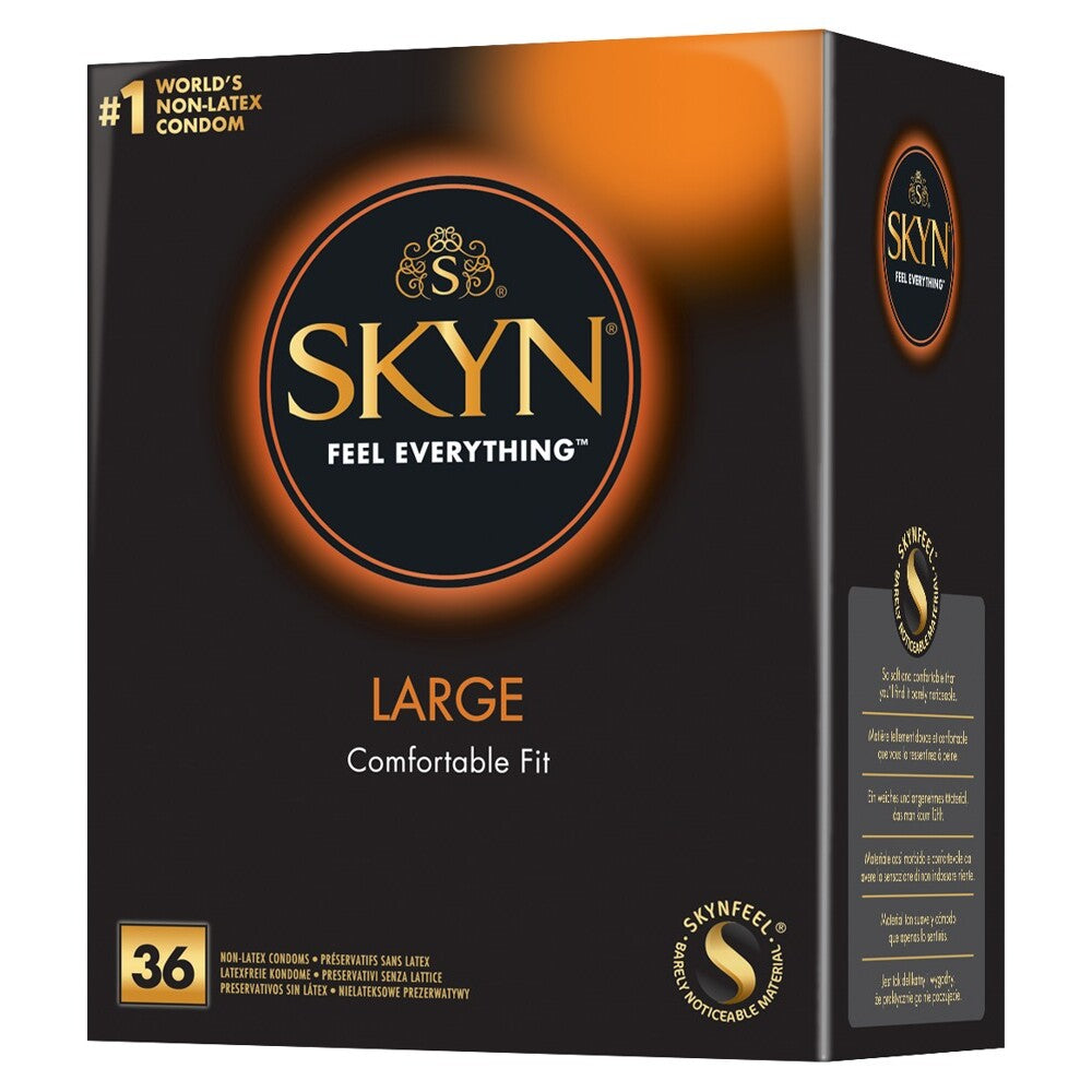 Skyn Latex-Free Condoms Large Comfortable Fit 36 Pack | Latex-Free Condom | Skyn | Bodyjoys