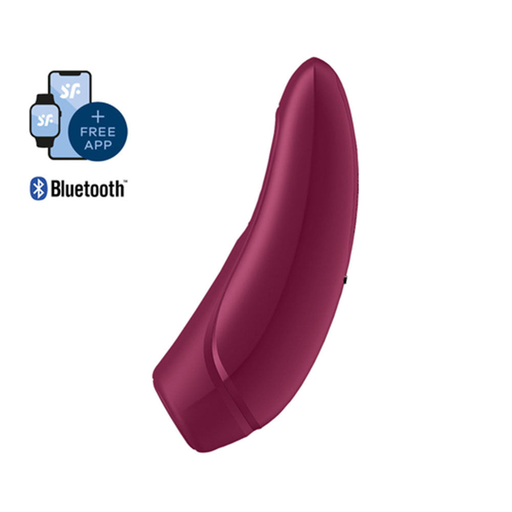 Satisfyer Curvy 1 Plus App-Enabled Rose Red | Clitoral Suction Vibrator | Satisfyer | Bodyjoys