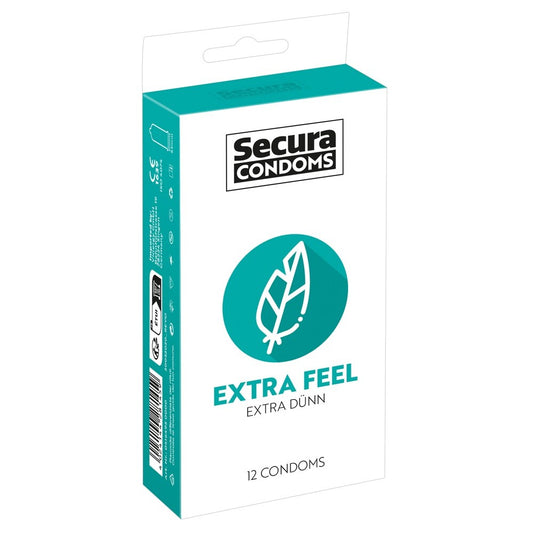 Secura Extra Feel Condoms 12 Pack | Extra Thin Condom | Secura Condoms | Bodyjoys