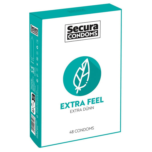 Secura Extra Feel Condoms 48 Pack | Extra Thin Condom | Secura Condoms | Bodyjoys