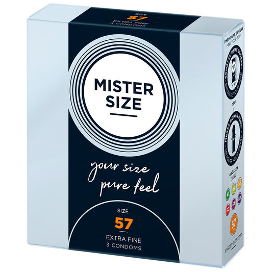 Mister Size 57mm Your Size Pure Feel Condoms 3 Pack | Regular Condom | Mister Size | Bodyjoys