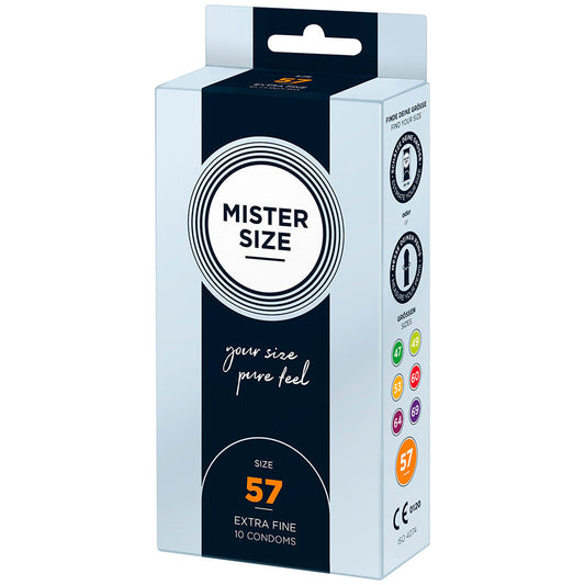 Mister Size 57mm Your Size Pure Feel Condoms 10 Pack | Regular Condom | Mister Size | Bodyjoys