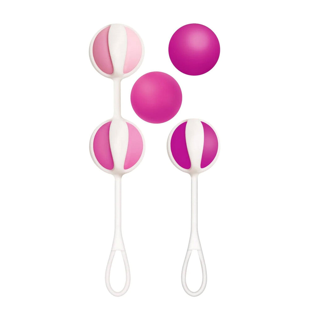 G Vibe Geisha Balls3 Set With Silicone Straps Pink | Kegel Exercisers | Gvibe | Bodyjoys