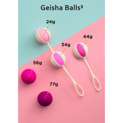 G Vibe Geisha Balls3 Set With Silicone Straps Pink | Kegel Exercisers | Gvibe | Bodyjoys