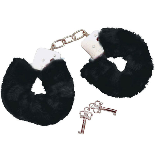 Bad Kitty Black Plush Handcuffs | Bondage Handcuffs | Bad Kitty | Bodyjoys