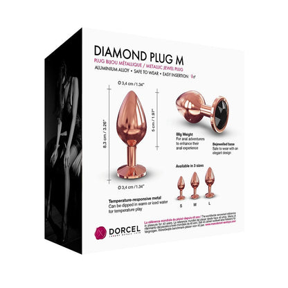 Dorcel Diamond Butt Plug Rose Gold Medium | Jewelled Butt Plug | Dorcel | Bodyjoys