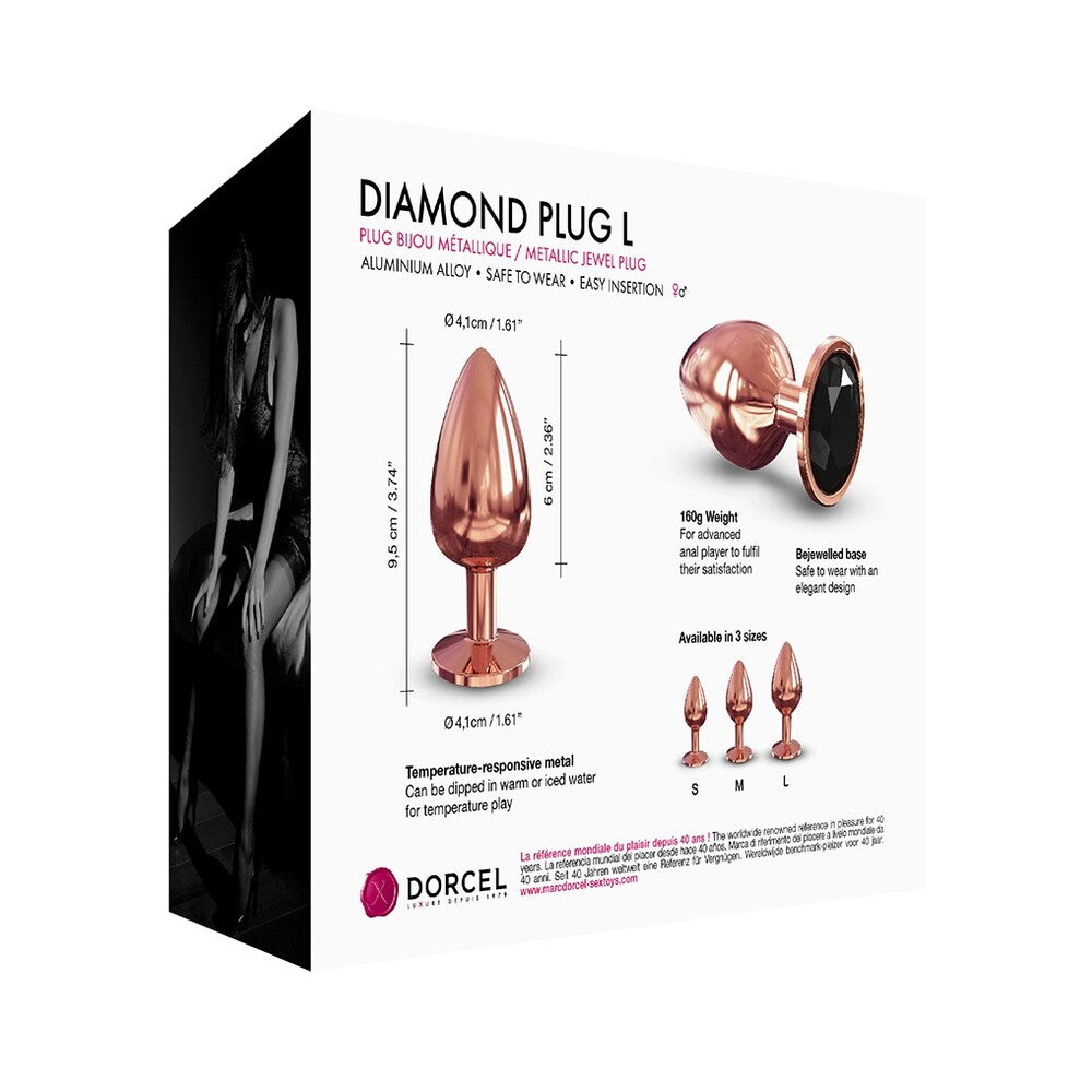Dorcel Diamond Butt Plug Rose Gold Large | Jewelled Butt Plug | Dorcel | Bodyjoys