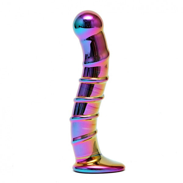 Sensual Multi-Coloured Glass Nikita Dildo | Glass Dildo | Rimba | Bodyjoys