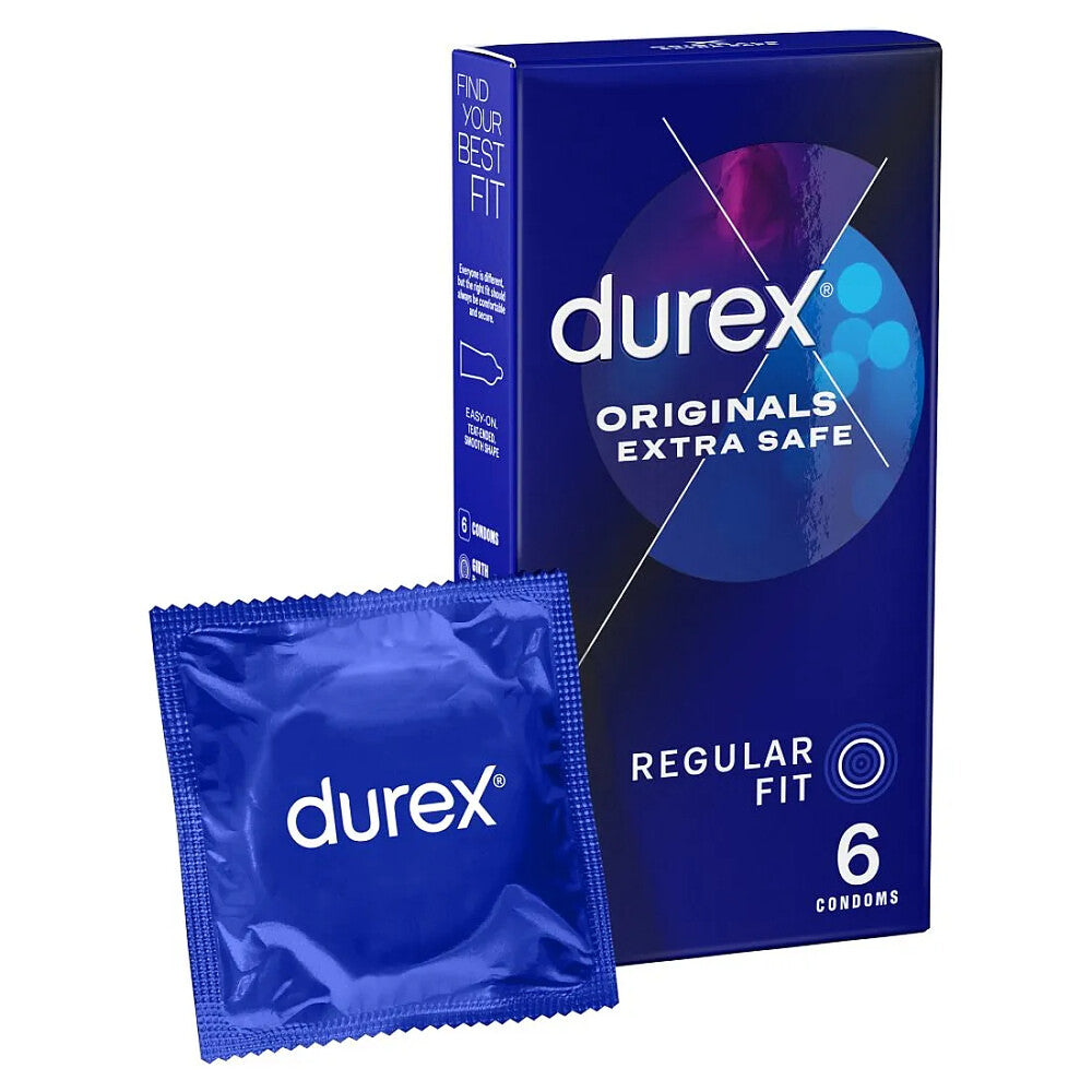 Durex Originals Extra Safe Condoms Regular Fit 6 Pack | Extra Safe Condom | Durex | Bodyjoys