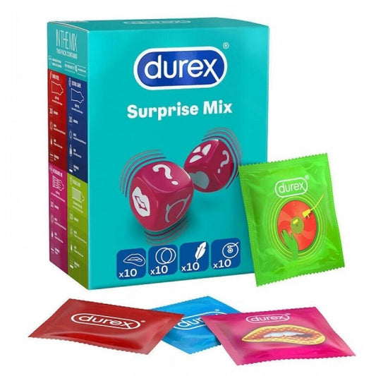 Durex Surprise Mix Condoms Variety 40 Pack | Assorted Condoms | Durex | Bodyjoys