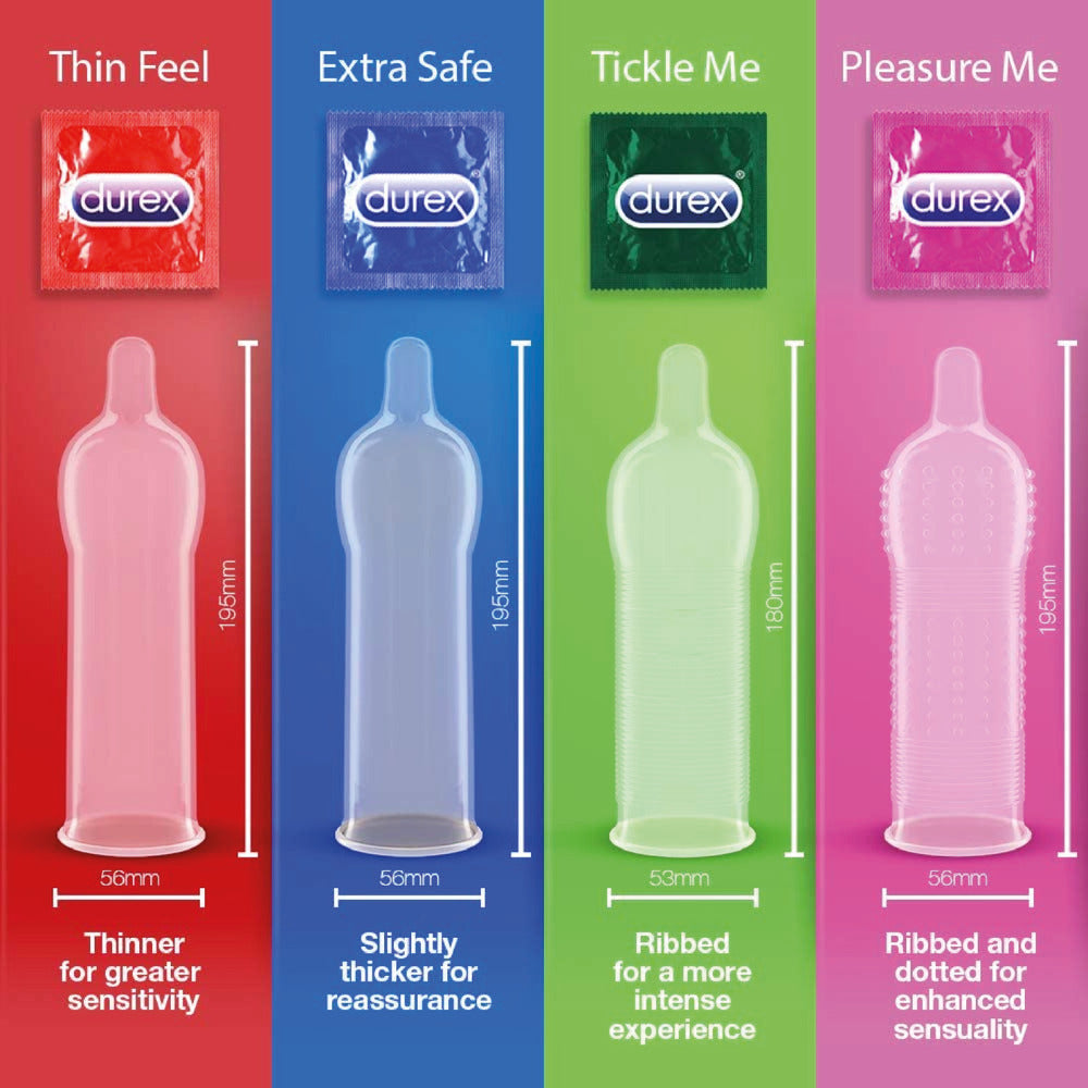 Durex Surprise Mix Condoms Variety 40 Pack | Assorted Condoms | Durex | Bodyjoys
