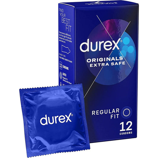 Durex Originals Extra Safe Condoms Regular Fit 12 Pack | Extra Safe Condom | Durex | Bodyjoys