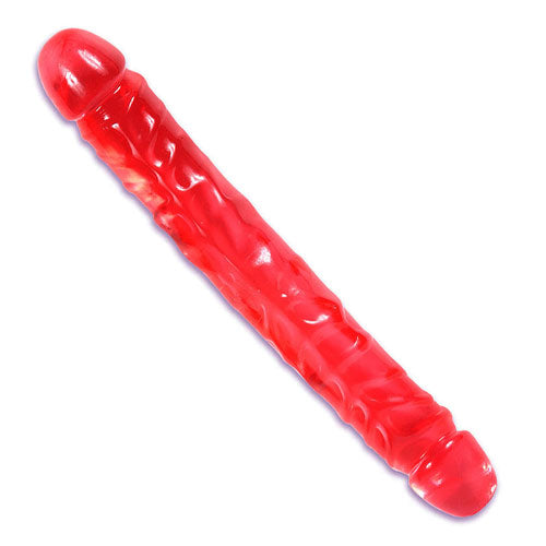 Vivid Essentials 12 Inch Double Dong Red | Double-Ended Dildo | Doc Johnson | Bodyjoys