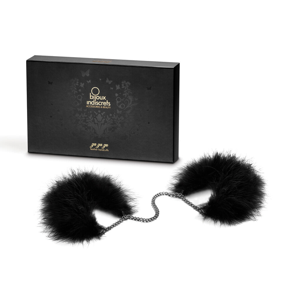 Bijoux Indiscrets Za Za Zu Marabou Feather Handcuffs | Bondage Handcuffs | Bijoux Indiscrets | Bodyjoys