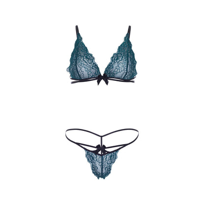 Leg Avenue Teal Lace Bralette And Matching String Panty | Bras & Bra Sets | Leg Avenue Lingerie | Bodyjoys