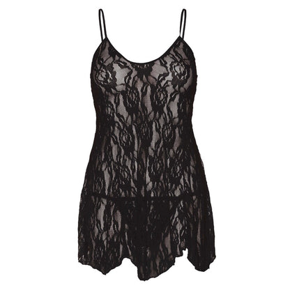 Leg Avenue Rose Lace Flair Chemise Black Plus Size 14 To 18 | Babydolls & Chemises | Leg Avenue Lingerie | Bodyjoys