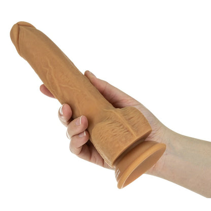 Naked Addiction 9 Inch Thrusting Dildo Caramel | Thrusting Vibrator | BMS | Bodyjoys