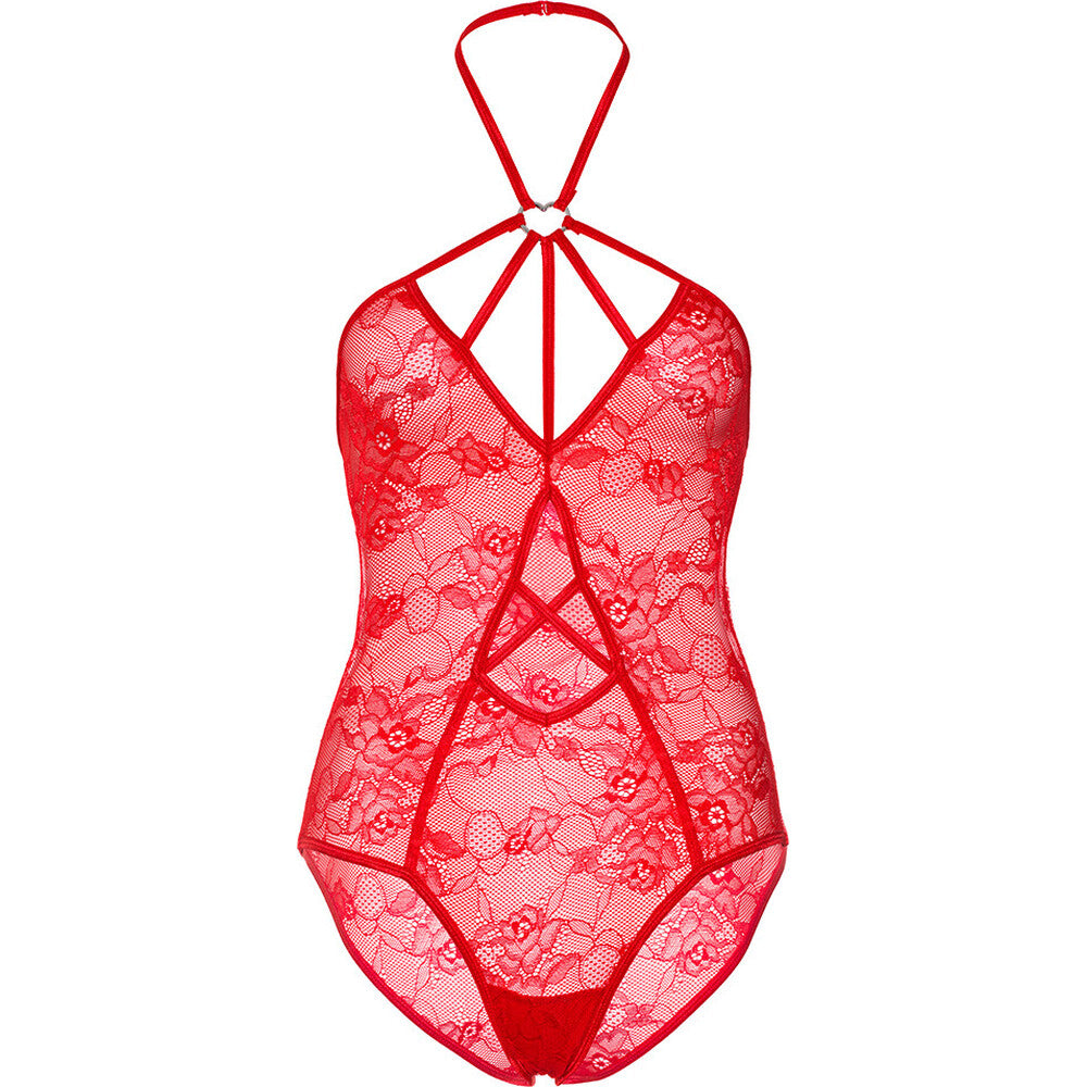 Leg Avenue Teddy With Keyhole Red | Bodies & Teddies | Leg Avenue Lingerie | Bodyjoys