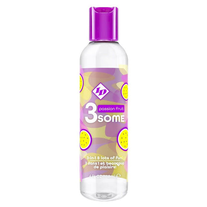 ID 3some Passion Fruit Flavoured 3-In-1 Lubricant 118ml | Flavoured Lube | ID Lubricants | Bodyjoys