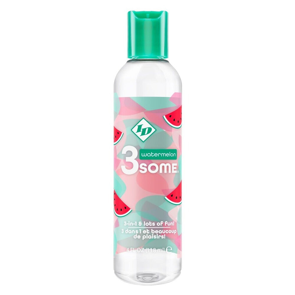ID 3some Watermelon Flavoured 3-In-1 Lubricant 118ml | Flavoured Lube | ID Lubricants | Bodyjoys