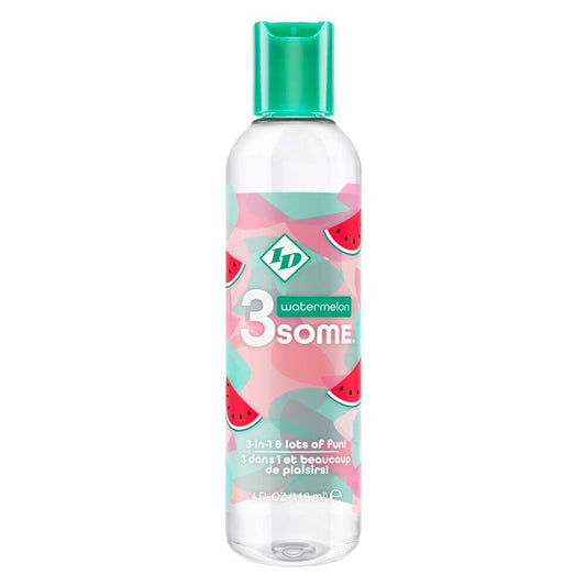 ID 3some Watermelon Flavoured 3-In-1 Lubricant 118ml | Flavoured Lube | ID Lubricants | Bodyjoys