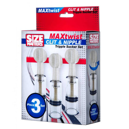 Size Matters Max Twist Clit And Nipple Triple Sucker Set | Pussy Pump | Size Matters | Bodyjoys