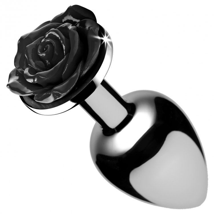 Booty Sparks Black Rose Anal Plug Large | Jewelled Butt Plug | XR Brands | Bodyjoys