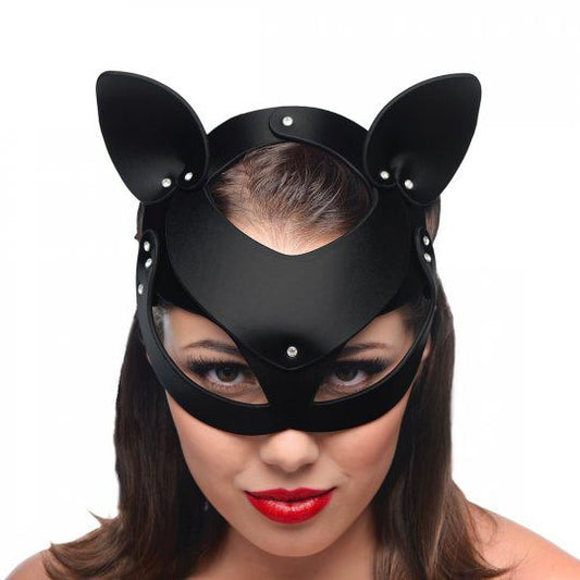 Master Series Bad Kitten Leather Cat Mask | Bondage Hoods & Masks | Master Series | Bodyjoys