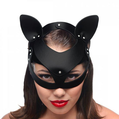 Master Series Bad Kitten Leather Cat Mask | Bondage Hoods & Masks | Master Series | Bodyjoys