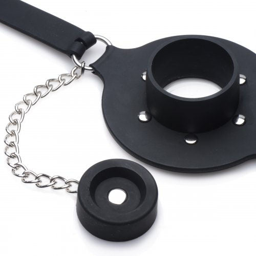 Pie Hole Silicone Feeding Gag | Bondage Gag | XR Brands | Bodyjoys