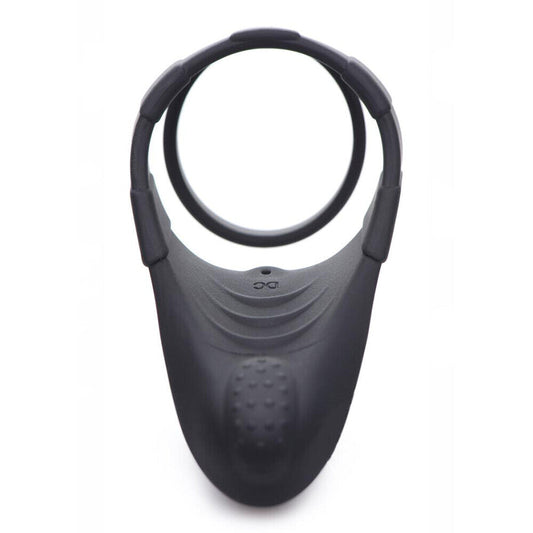 Trinity Vibes 10x Silicone C-Ring With Vibrating Taint Stimulator | Vibrating Cock Ring | XR Brands | Bodyjoys