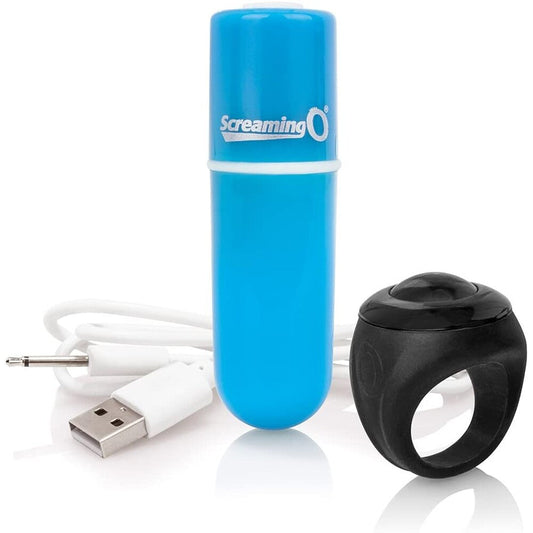 Screaming O Charged Vooom Rechargeable Remote Control Bullet Blue | Bullet Vibrator | Screaming O | Bodyjoys