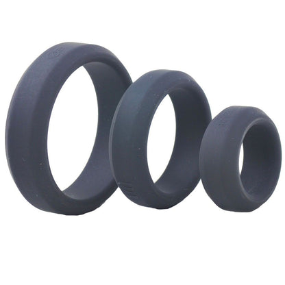 Triple Black Silicone Cock Ring Set 3 Pieces | Cock Ring Set | Various brands | Bodyjoys