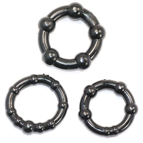 Stay Hard Beaded Cock Ring Set 3 Pieces | Classic Cock Ring | Various brands | Bodyjoys