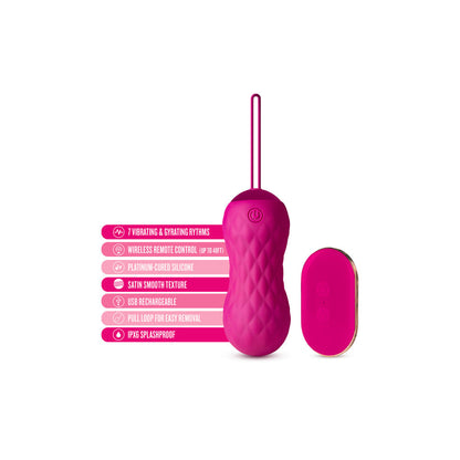Lush Carina Gyrating Remote Control Love Egg Pink | Love Egg Vibrator | Blush Novelties | Bodyjoys
