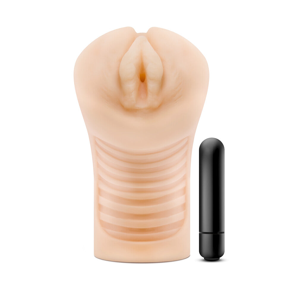 M Elite Annabella Soft And Wet Self-Lubricating Masturbator Beige | Pocket Pussy | Blush Novelties | Bodyjoys