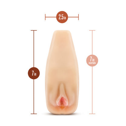 M Elite Natasha Soft And Wet Self-Lubricating Masturbator Beige | Pocket Pussy | Blush Novelties | Bodyjoys