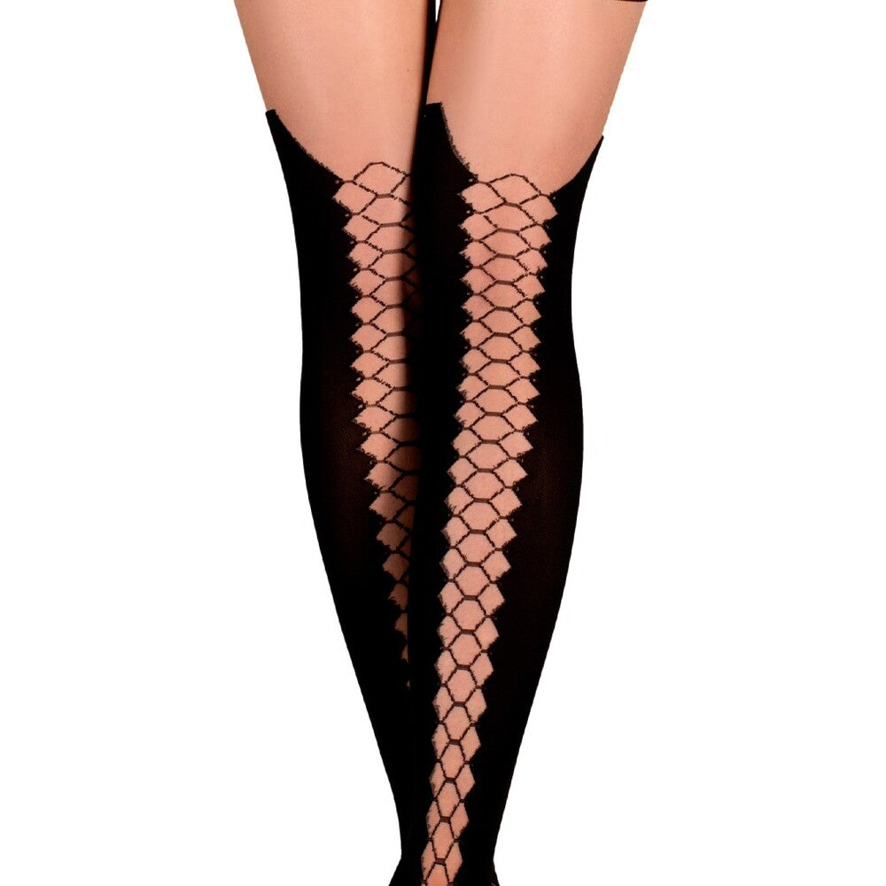 Ballerina’s Secret Fantasy Tights With Fishnet Embroidery | Sexy Tights | Ballerinas Secret Hosiery | Bodyjoys