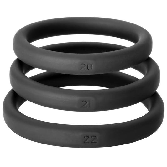 Perfect Fit Xact-Fit Cock Ring Sizes 20, 21, 22 | Cock Ring Set | Perfect Fit | Bodyjoys