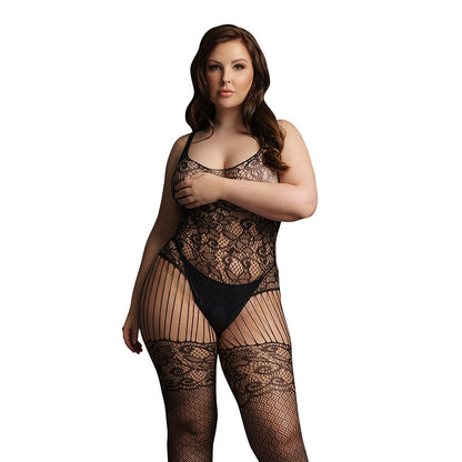 Le Desir Lace And Fishnet Bodystocking Size 14 To 20 | Bodystockings | Shots Toys | Bodyjoys