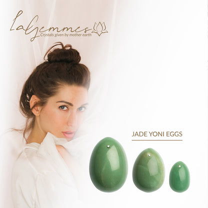 La Gemmes Yoni Egg Set Jade 3 Pieces | Kegel Exercisers | Various brands | Bodyjoys