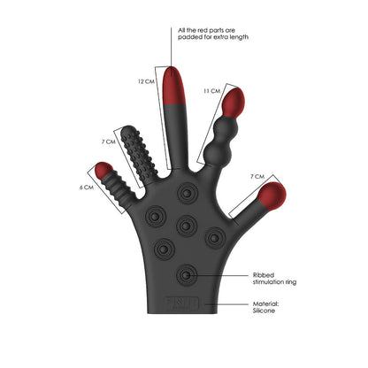 Fist It Silicone Stimulation Glove Black | Fetish Accessories | Shots Toys | Bodyjoys